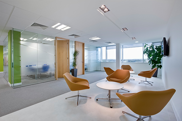 An image showing a clean stylish modern open plan office
